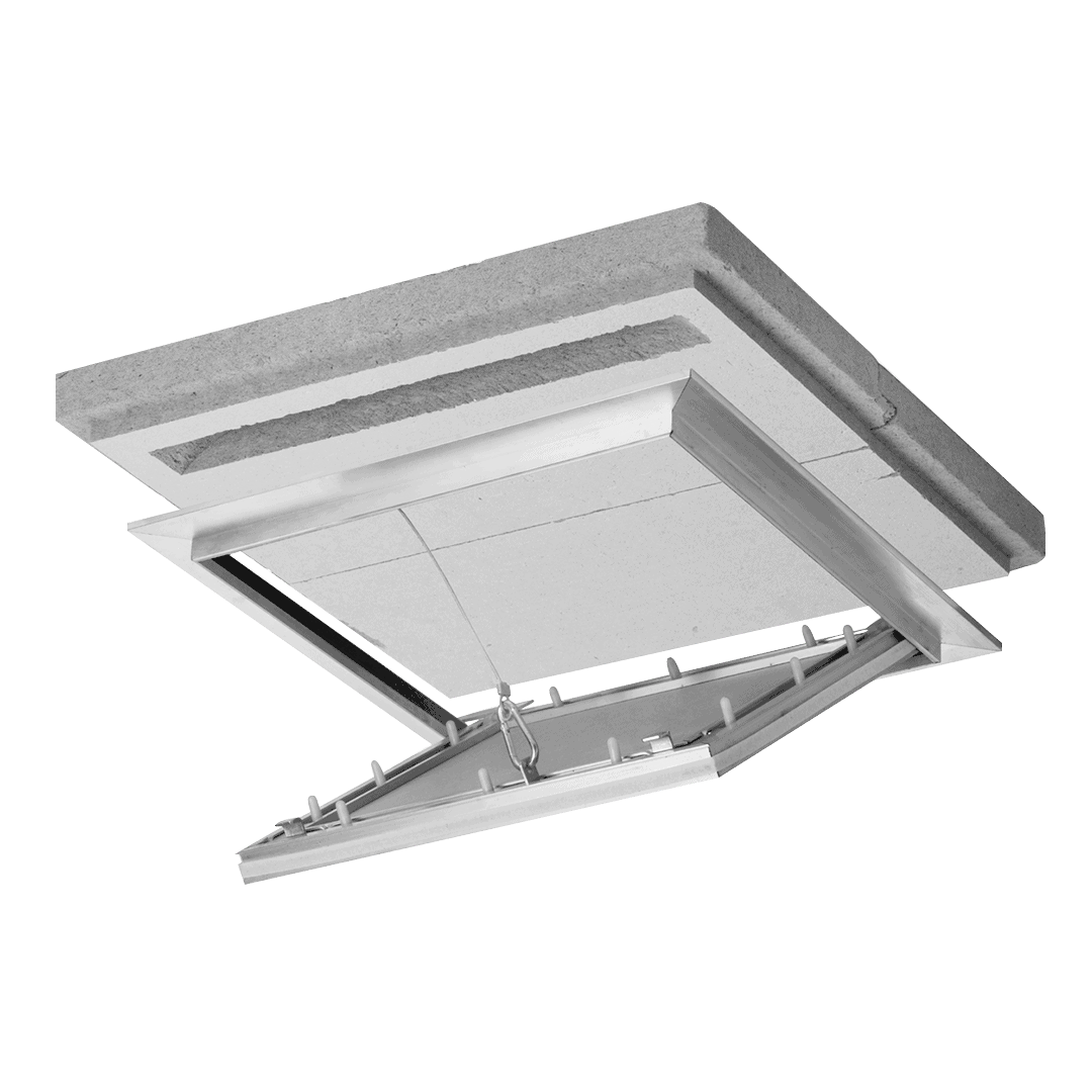 22-1.png Brandschutzklappe Alustar Luftdichte und Rauchdichte EI30 für Abgehängte Decken – Bild 1